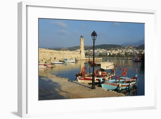 Venetian Port of Rethymnon, Crete, Greek Islands, Greece, Europe-Bruno Morandi-Framed Photographic Print