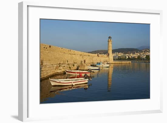 Venetian Port of Rethymnon, Crete, Greek Islands, Greece, Europe-Bruno Morandi-Framed Photographic Print