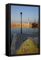 Venetian Port of Rethymnon, Crete, Greek Islands, Greece, Europe-Bruno Morandi-Framed Stretched Canvas