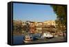 Venetian Port of Rethymnon, Crete, Greek Islands, Greece, Europe-Bruno Morandi-Framed Stretched Canvas