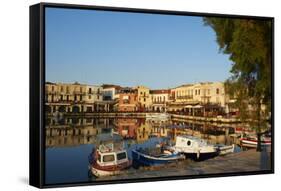 Venetian Port of Rethymnon, Crete, Greek Islands, Greece, Europe-Bruno Morandi-Framed Stretched Canvas