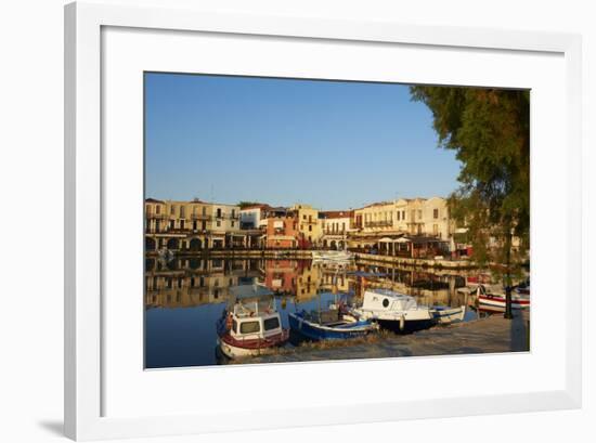 Venetian Port of Rethymnon, Crete, Greek Islands, Greece, Europe-Bruno Morandi-Framed Photographic Print