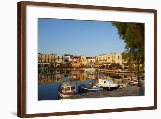 Venetian Port of Rethymnon, Crete, Greek Islands, Greece, Europe-Bruno Morandi-Framed Photographic Print