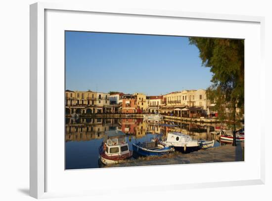 Venetian Port of Rethymnon, Crete, Greek Islands, Greece, Europe-Bruno Morandi-Framed Photographic Print