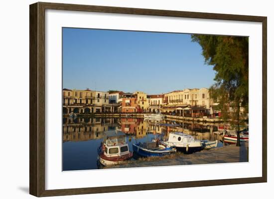 Venetian Port of Rethymnon, Crete, Greek Islands, Greece, Europe-Bruno Morandi-Framed Photographic Print