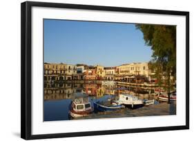 Venetian Port of Rethymnon, Crete, Greek Islands, Greece, Europe-Bruno Morandi-Framed Photographic Print