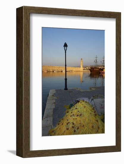 Venetian Port of Rethymnon, Crete, Greek Islands, Greece, Europe-Bruno Morandi-Framed Photographic Print