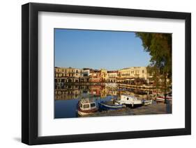 Venetian Port of Rethymnon, Crete, Greek Islands, Greece, Europe-Bruno Morandi-Framed Photographic Print