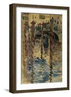 Venetian Scene-Jean-Baptiste-Camille Corot-Framed Giclee Print