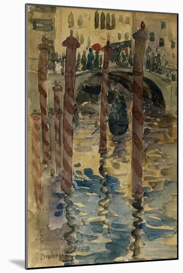 Venetian Scene-Jean-Baptiste-Camille Corot-Mounted Giclee Print