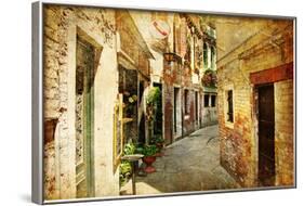 Venetian Streets - Artwork In Painting Style-Maugli-l-Framed Art Print