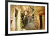 Venetian Streets - Artwork In Painting Style-Maugli-l-Framed Art Print