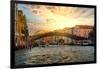 Venetian Sunlight - Accademia Bridge at Sunset-Philippe HUGONNARD-Framed Photographic Print