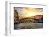 Venetian Sunlight - Accademia Bridge at Sunset-Philippe HUGONNARD-Framed Premium Photographic Print