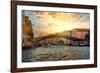 Venetian Sunlight - Accademia Bridge at Sunset-Philippe HUGONNARD-Framed Photographic Print