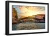 Venetian Sunlight - Accademia Bridge at Sunset-Philippe HUGONNARD-Framed Photographic Print