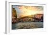 Venetian Sunlight - Accademia Bridge at Sunset-Philippe HUGONNARD-Framed Photographic Print