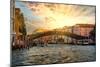 Venetian Sunlight - Accademia Bridge at Sunset-Philippe HUGONNARD-Mounted Photographic Print