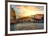 Venetian Sunlight - Accademia Bridge at Sunset-Philippe HUGONNARD-Framed Photographic Print