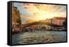 Venetian Sunlight - Accademia Bridge at Sunset-Philippe HUGONNARD-Framed Stretched Canvas