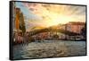 Venetian Sunlight - Accademia Bridge at Sunset-Philippe HUGONNARD-Framed Stretched Canvas