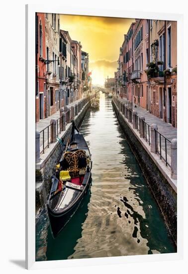 Venetian Sunlight - Along the Canal-Philippe HUGONNARD-Framed Photographic Print