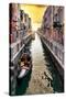 Venetian Sunlight - Along the Canal-Philippe HUGONNARD-Stretched Canvas