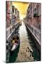 Venetian Sunlight - Along the Canal-Philippe HUGONNARD-Mounted Photographic Print
