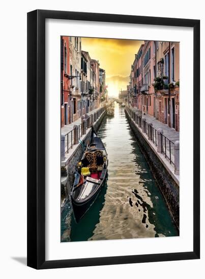 Venetian Sunlight - Along the Canal-Philippe HUGONNARD-Framed Premium Photographic Print