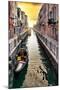 Venetian Sunlight - Along the Canal-Philippe HUGONNARD-Mounted Premium Photographic Print