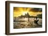 Venetian Sunlight - Basilica Santa Maria Della Salute at Sunset-Philippe HUGONNARD-Framed Photographic Print