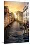 Venetian Sunlight - Between the buildings of Venice-Philippe HUGONNARD-Stretched Canvas