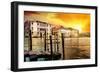 Venetian Sunlight - Blazing Sunset on Grand Canal-Philippe HUGONNARD-Framed Photographic Print