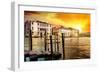 Venetian Sunlight - Blazing Sunset on Grand Canal-Philippe HUGONNARD-Framed Photographic Print