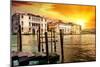 Venetian Sunlight - Blazing Sunset on Grand Canal-Philippe HUGONNARD-Mounted Photographic Print