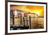 Venetian Sunlight - Blazing Sunset on Grand Canal-Philippe HUGONNARD-Framed Photographic Print