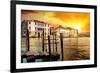 Venetian Sunlight - Blazing Sunset on Grand Canal-Philippe HUGONNARD-Framed Photographic Print