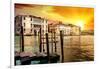 Venetian Sunlight - Blazing Sunset on Grand Canal-Philippe HUGONNARD-Framed Photographic Print