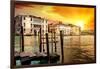 Venetian Sunlight - Blazing Sunset on Grand Canal-Philippe HUGONNARD-Framed Photographic Print