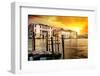 Venetian Sunlight - Blazing Sunset on Grand Canal-Philippe HUGONNARD-Framed Photographic Print