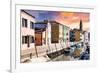 Venetian Sunlight - Burano Island-Philippe HUGONNARD-Framed Photographic Print