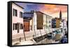 Venetian Sunlight - Burano Island-Philippe HUGONNARD-Framed Stretched Canvas