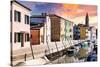 Venetian Sunlight - Burano Island-Philippe HUGONNARD-Stretched Canvas