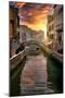 Venetian Sunlight - Canal Golden Hour-Philippe HUGONNARD-Mounted Photographic Print