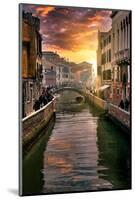 Venetian Sunlight - Canal Golden Hour-Philippe HUGONNARD-Mounted Photographic Print