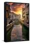 Venetian Sunlight - Canal Golden Hour-Philippe HUGONNARD-Framed Stretched Canvas