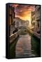 Venetian Sunlight - Canal Golden Hour-Philippe HUGONNARD-Framed Stretched Canvas