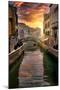 Venetian Sunlight - Canal Golden Hour-Philippe HUGONNARD-Mounted Photographic Print