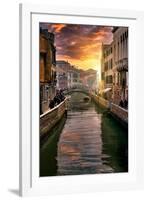 Venetian Sunlight - Canal Golden Hour-Philippe HUGONNARD-Framed Photographic Print