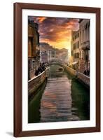 Venetian Sunlight - Canal Golden Hour-Philippe HUGONNARD-Framed Photographic Print